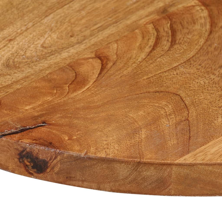 Tafelblad rond Ø 70x3,8 cm massief ruw mangohout