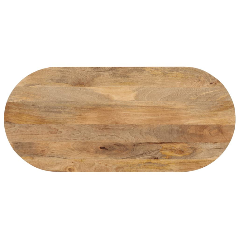 Tafelblad ovaal 80x40x2,5 cm massief mangohout