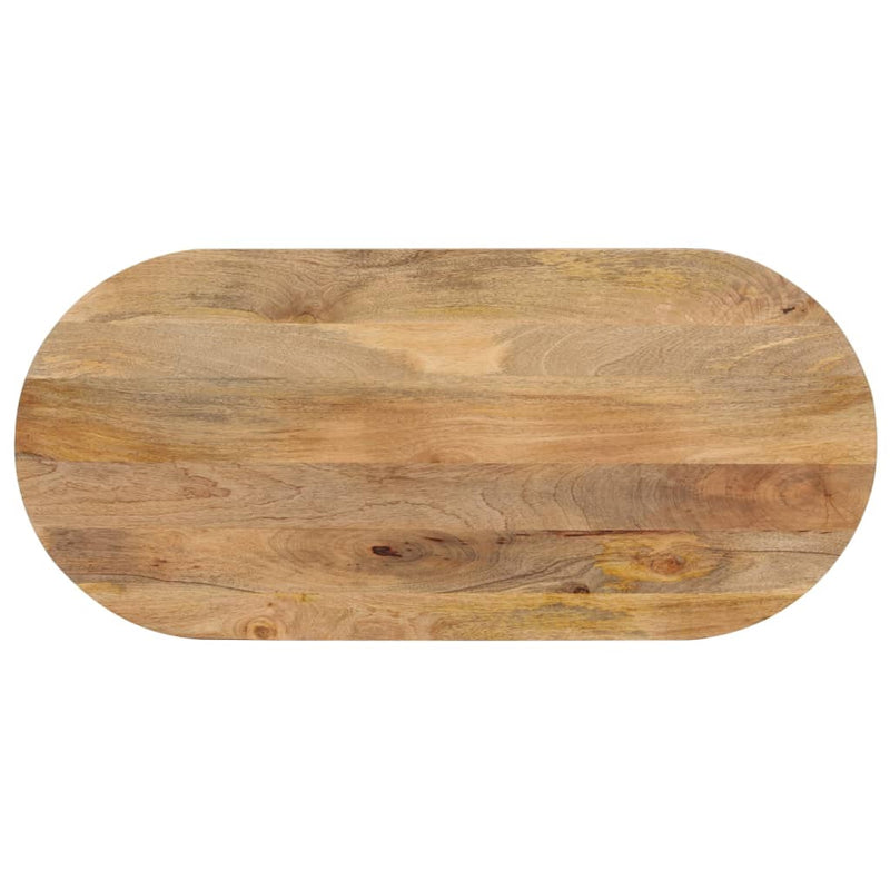 Tafelblad ovaal 110x50x2,5 cm massief mangohout