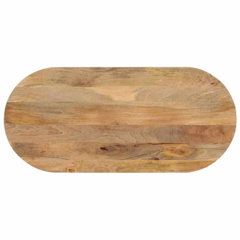 Tafelblad ovaal 140x50x2,5 cm massief mangohout