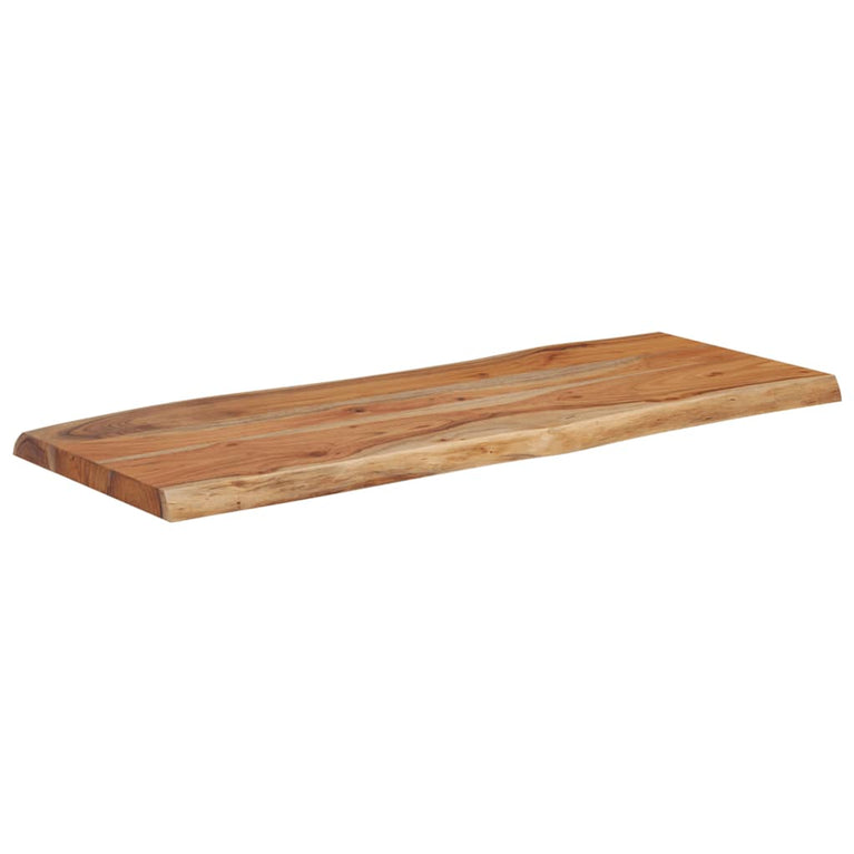 Tafelblad rechthoekig natuurlijke rand 100x40x2,5 cm acaciahout