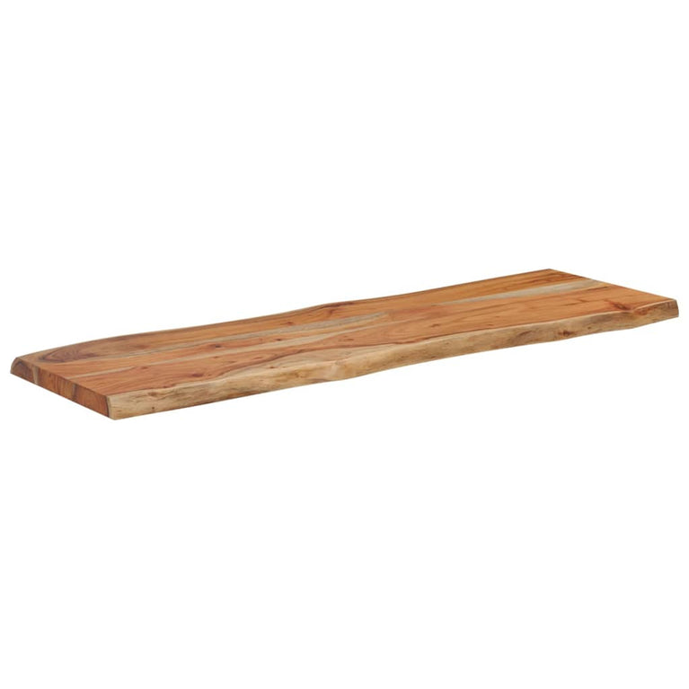 Tafelblad rechthoekig natuurlijke rand 110x40x2,5 cm acaciahout