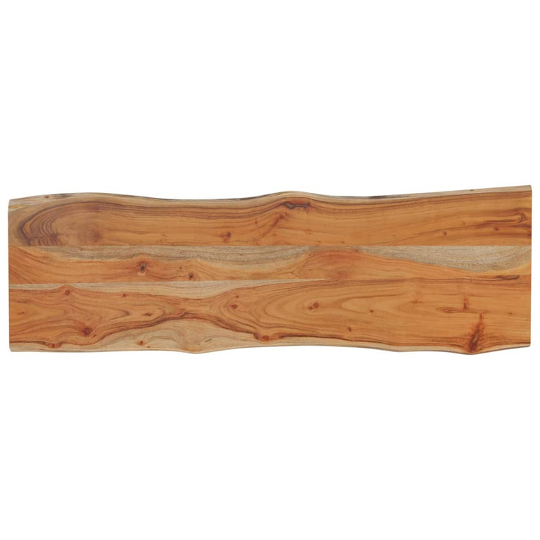 Tafelblad rechthoekig natuurlijke rand 110x40x2,5 cm acaciahout