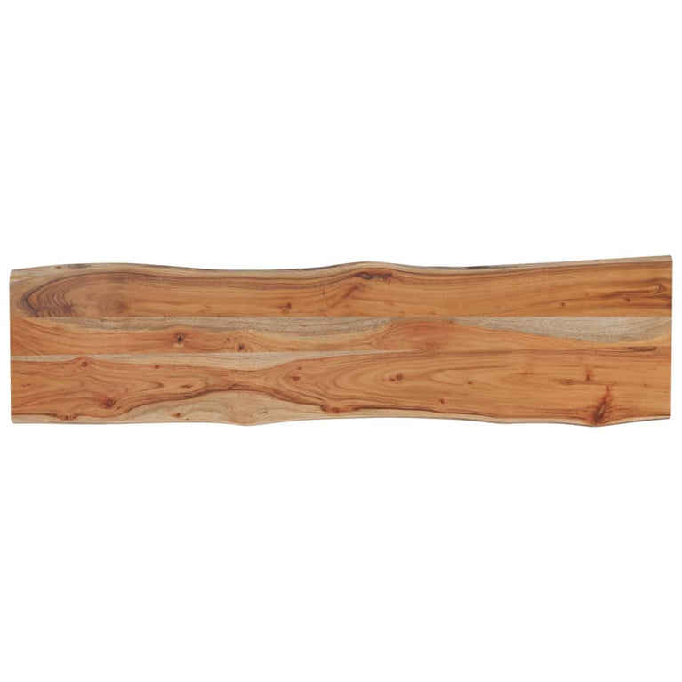 Tafelblad rechthoekig natuurlijke rand 140x40x2,5 cm acaciahout