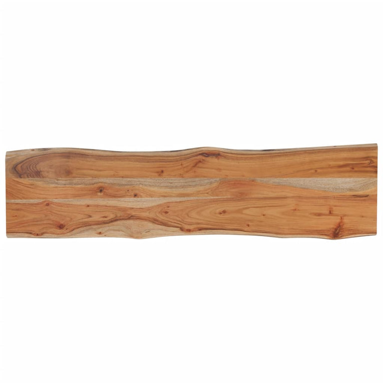 Tafelblad rechthoekig natuurlijke rand 180x40x2,5 cm acaciahout