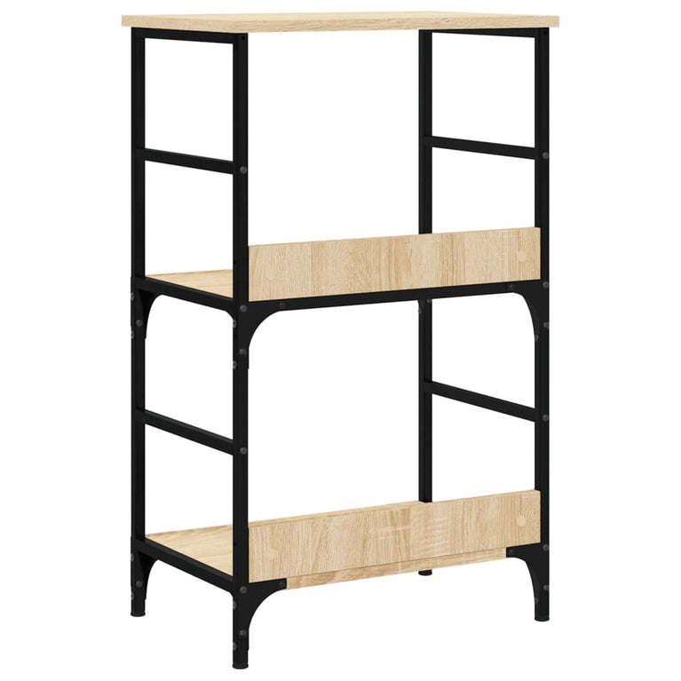 Boekenrek 50x33x82 cm bewerkt hout sonoma eikenkleurig