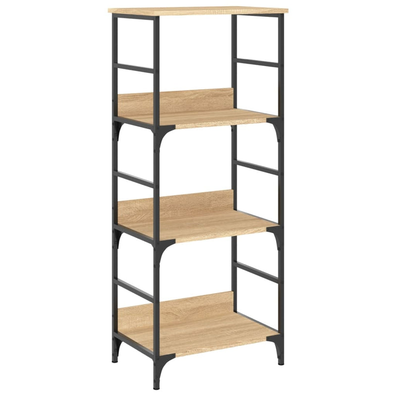 Boekenrek 50x33x117,5 cm bewerkt hout sonoma eikenkleurig