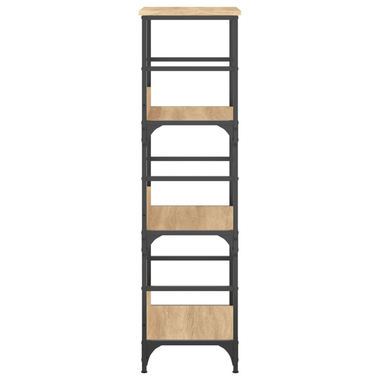 Boekenrek 50x33x117,5 cm bewerkt hout sonoma eikenkleurig