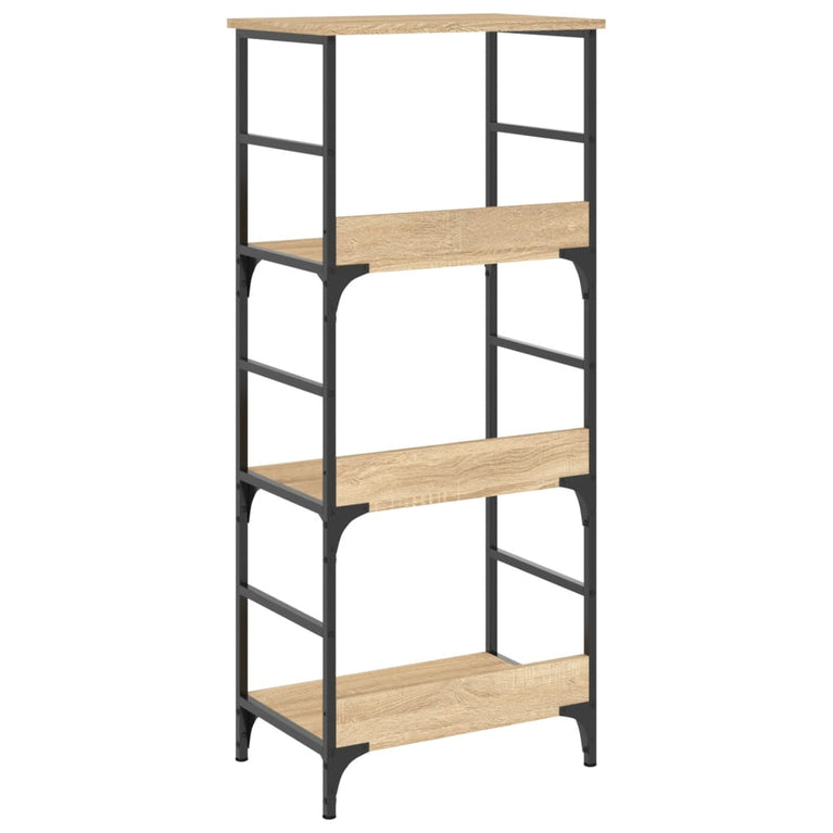 Boekenrek 50x33x117,5 cm bewerkt hout sonoma eikenkleurig