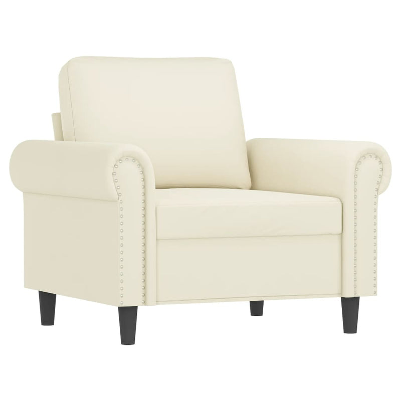 Fauteuil 60 cm fluweel crèmekleurig