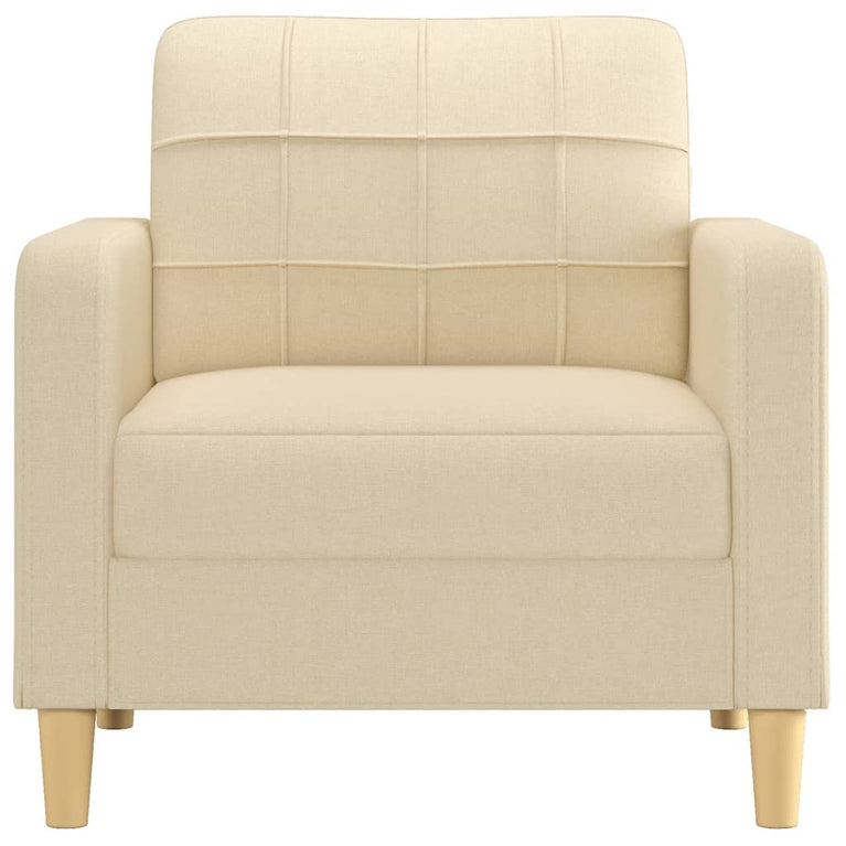 Fauteuil 60 cm stof crèmekleurig