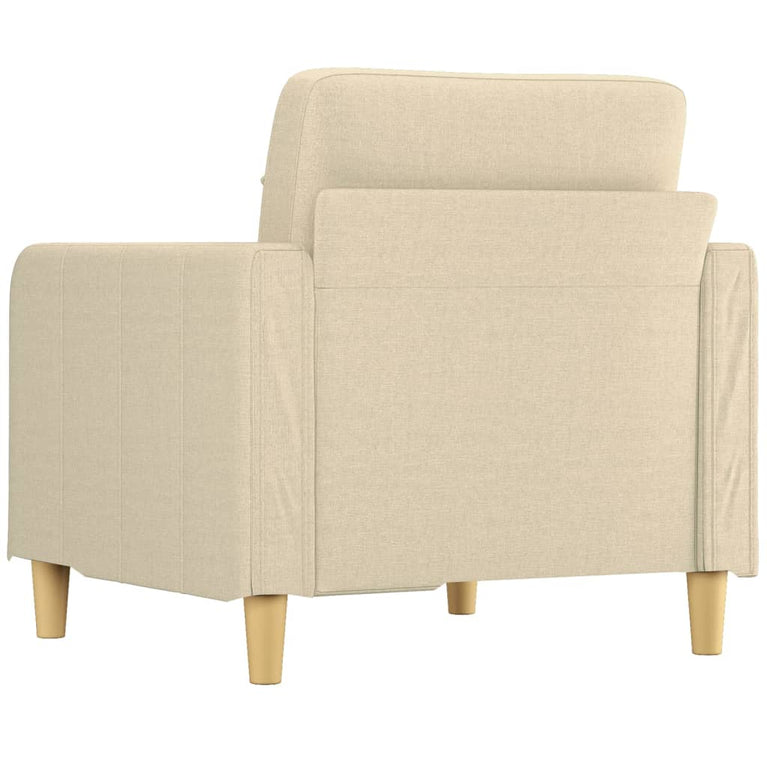 Fauteuil 60 cm stof crèmekleurig