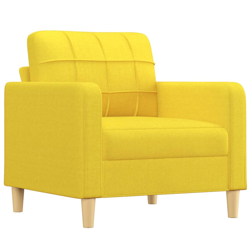 Fauteuil 60 cm stof lichtgeel
