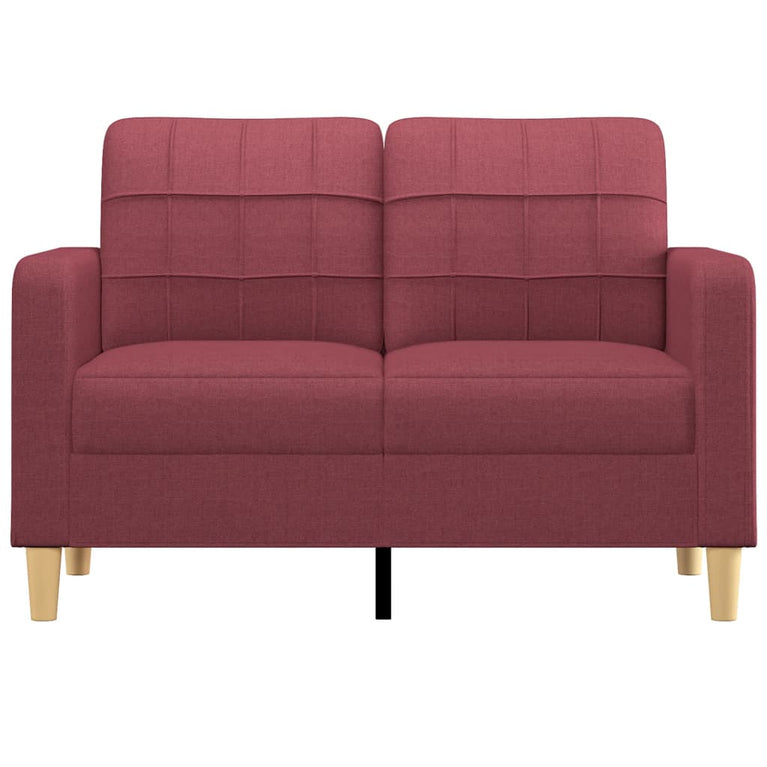 Tweezitsbank 120 cm stof wijnrood