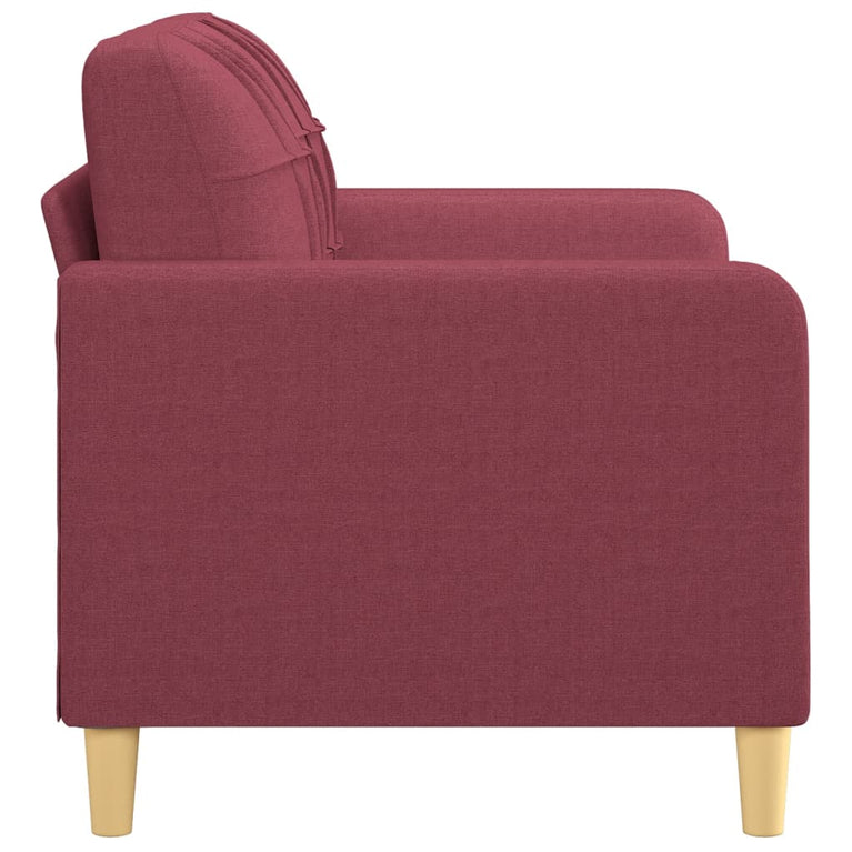 Tweezitsbank 120 cm stof wijnrood