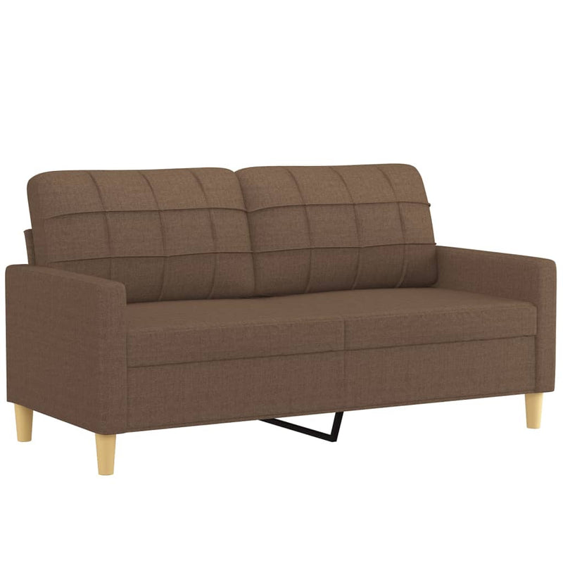 Tweezitsbank 140 cm stof bruin