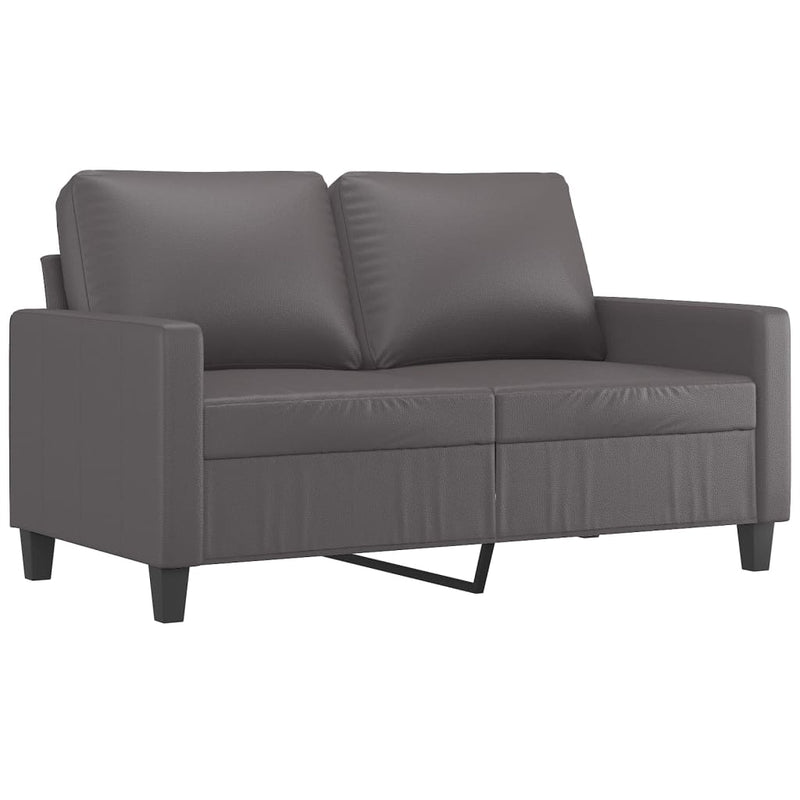 Tweezitsbank 120 cm kunstleer grijs