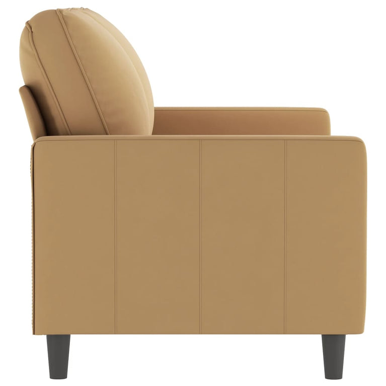 Tweezitsbank 120 cm fluweel bruin