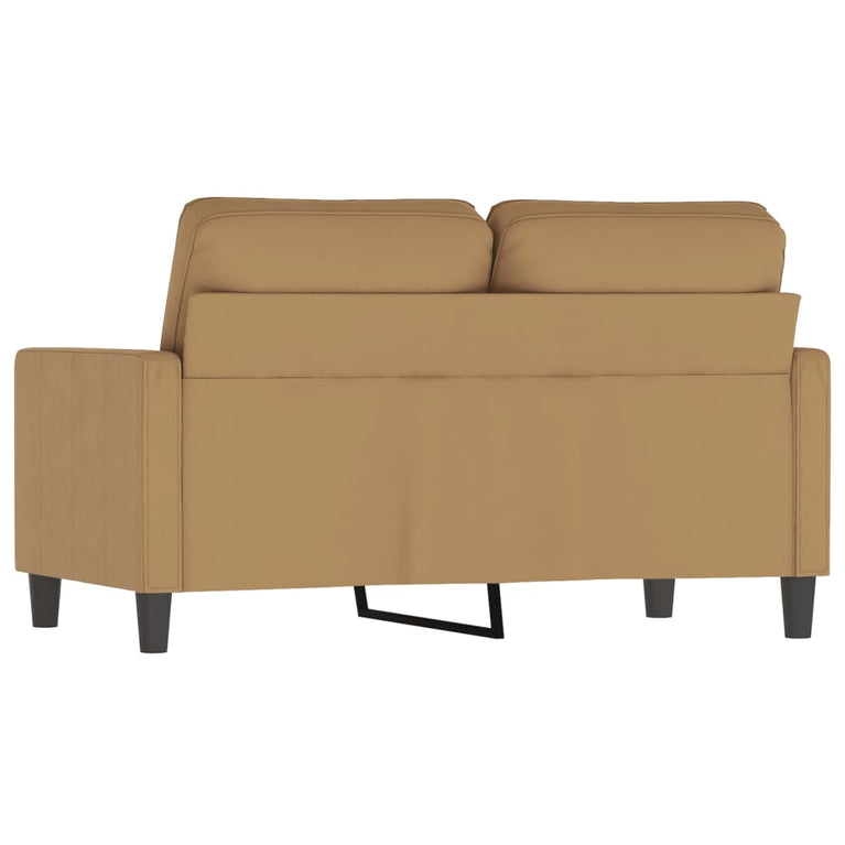 Tweezitsbank 120 cm fluweel bruin
