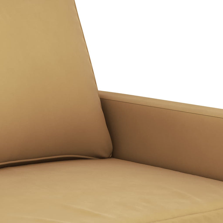 Tweezitsbank 120 cm fluweel bruin