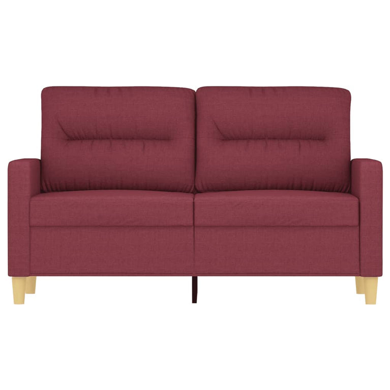 Tweezitsbank 120 cm stof wijnrood
