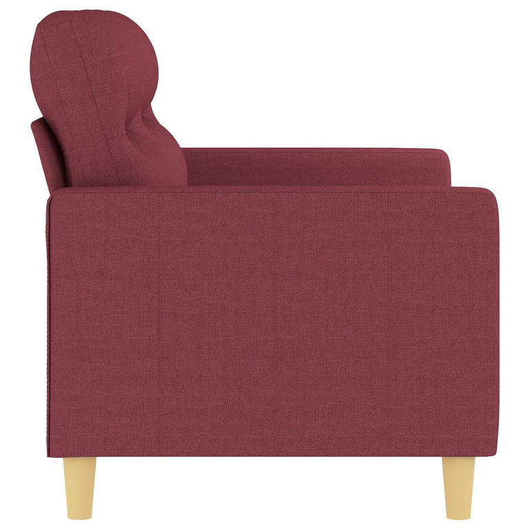 Tweezitsbank 120 cm stof wijnrood