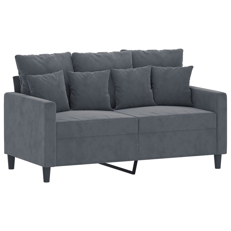 Tweezitsbank 120 cm fluweel donkergrijs