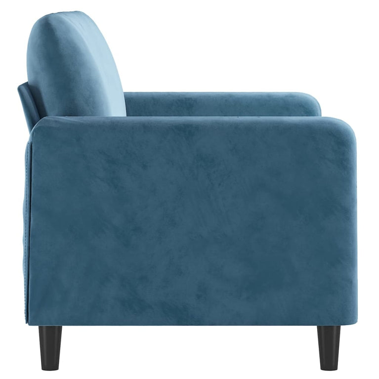 Tweezitsbank 120 cm fluweel blauw