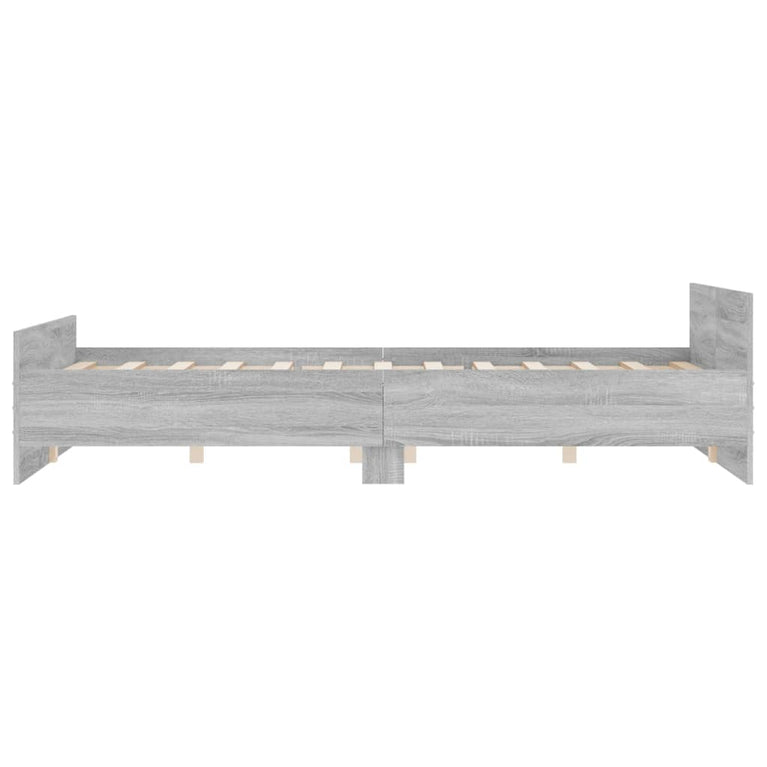 Bedframe met hoofd- en voeteneinde grijs sonoma 120x190 cm