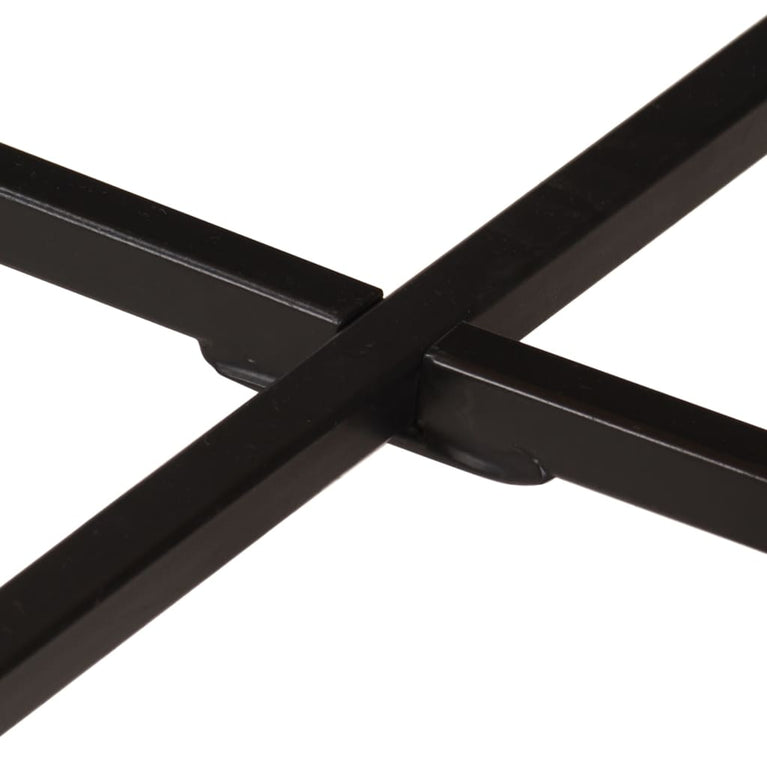 Salontafel 54x54x35 cm massief mangohout en ijzer