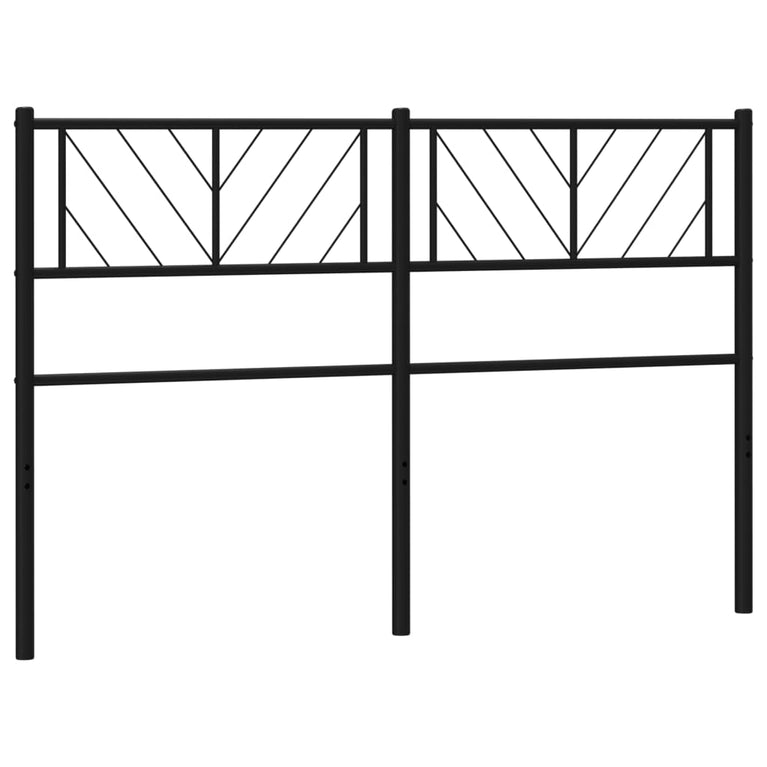 Hoofdbord 135 cm metaal zwart