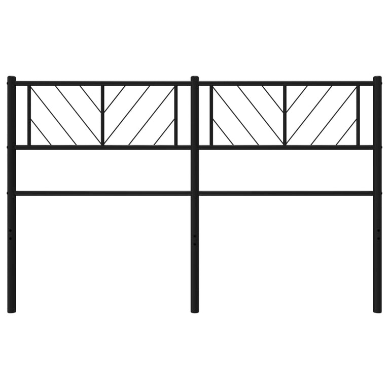 Hoofdbord 135 cm metaal zwart