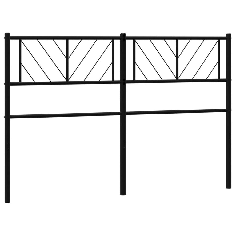 Hoofdbord 135 cm metaal zwart
