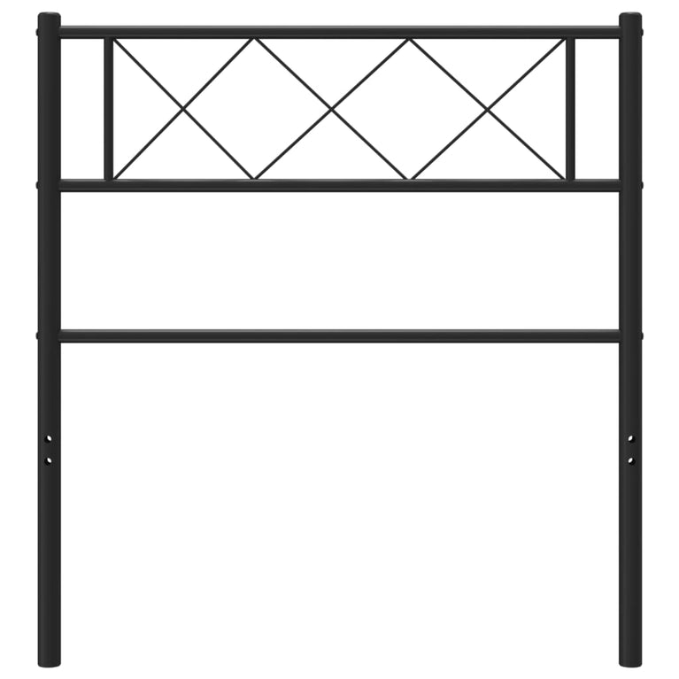 Hoofdbord 90 cm metaal zwart