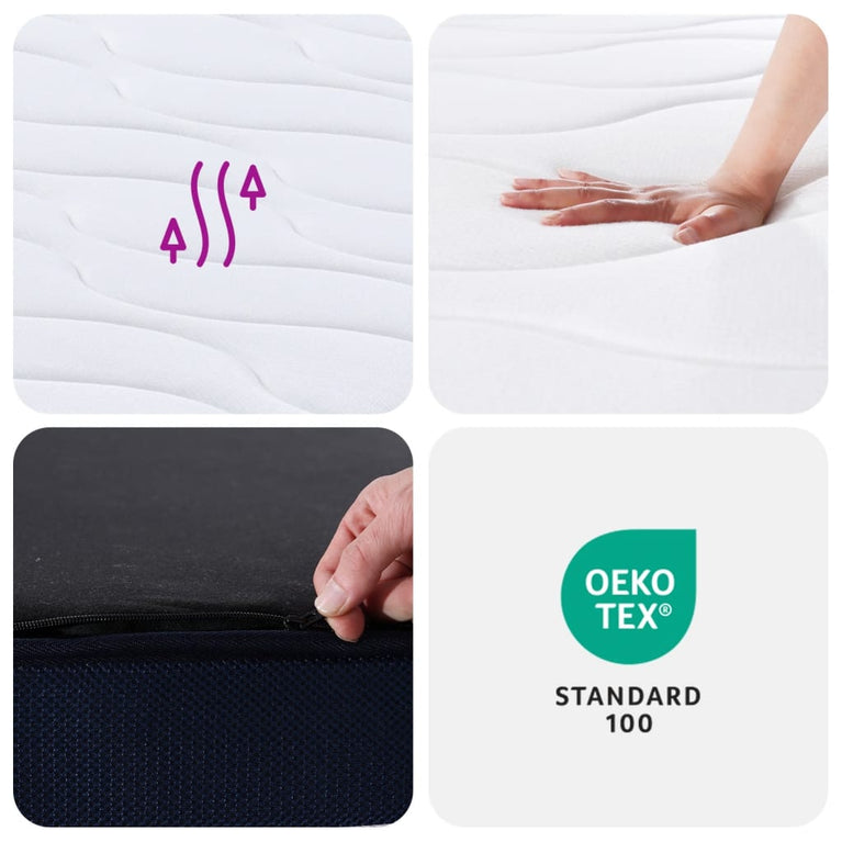 Pocketveringmatras middelhard-hard 200x200 cm