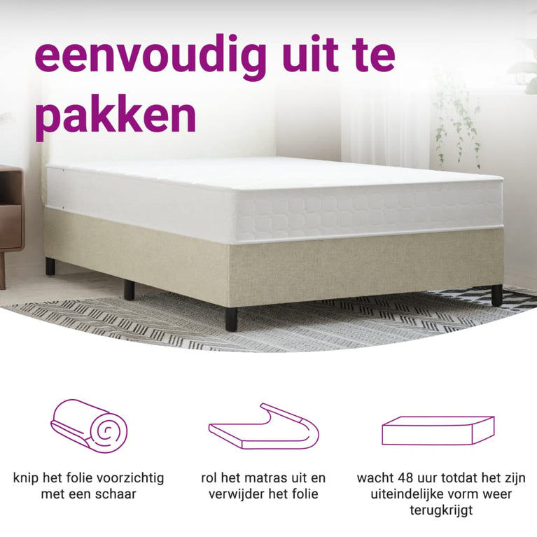 Pocketveringmatras middelhard-hard 140x200 cm