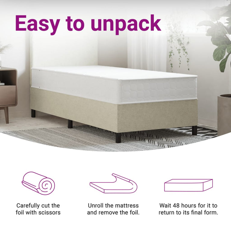 Pocketveringmatras middelhard-hard 70x200 cm