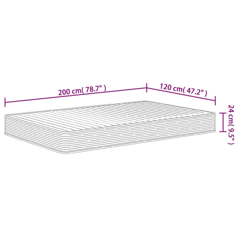 Schuimmatras middelzacht 120x200 cm