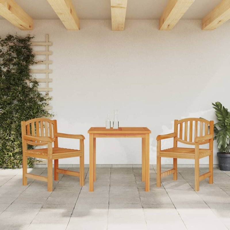 3-delige Tuinset massief teakhout