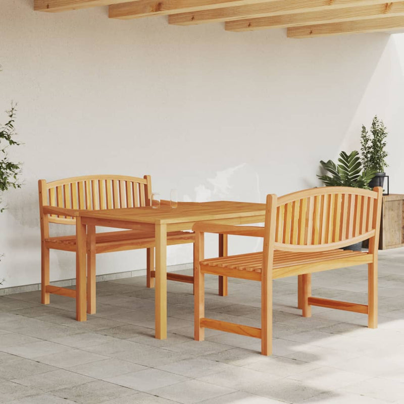 3-delige Tuinset massief teakhout