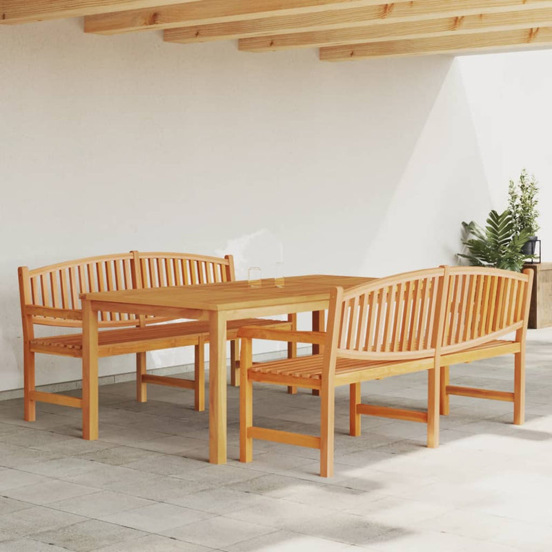 3-delige Tuinset massief teakhout