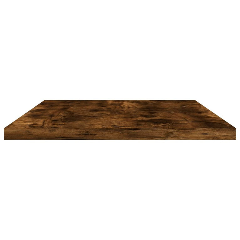 Wandschappen 4 st 60x20x1,5 cm bewerkt hout gerookt eikenkleur