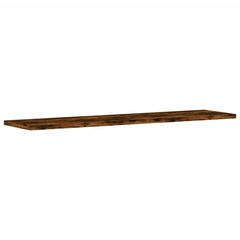 Wandschappen 4 st 80x20x1,5 cm bewerkt hout gerookt eikenkleur