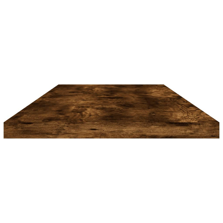 Wandschappen 4 st 80x20x1,5 cm bewerkt hout gerookt eikenkleur