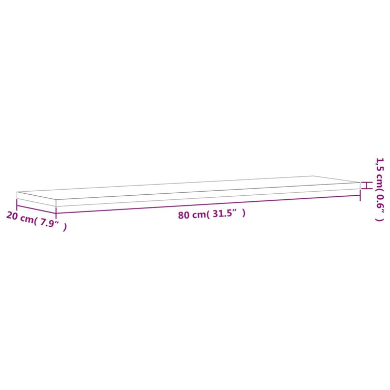 Wandschappen 4 st 80x20x1,5 cm bewerkt hout gerookt eikenkleur