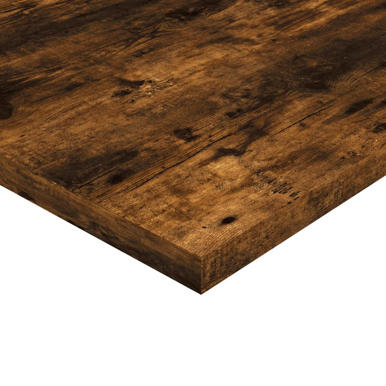 Wandschappen 4 st 100x30x1,5 cm bewerkt hout gerookt eikenkleur