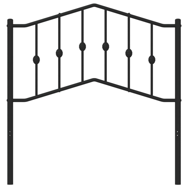 Hoofdbord 90 cm metaal zwart