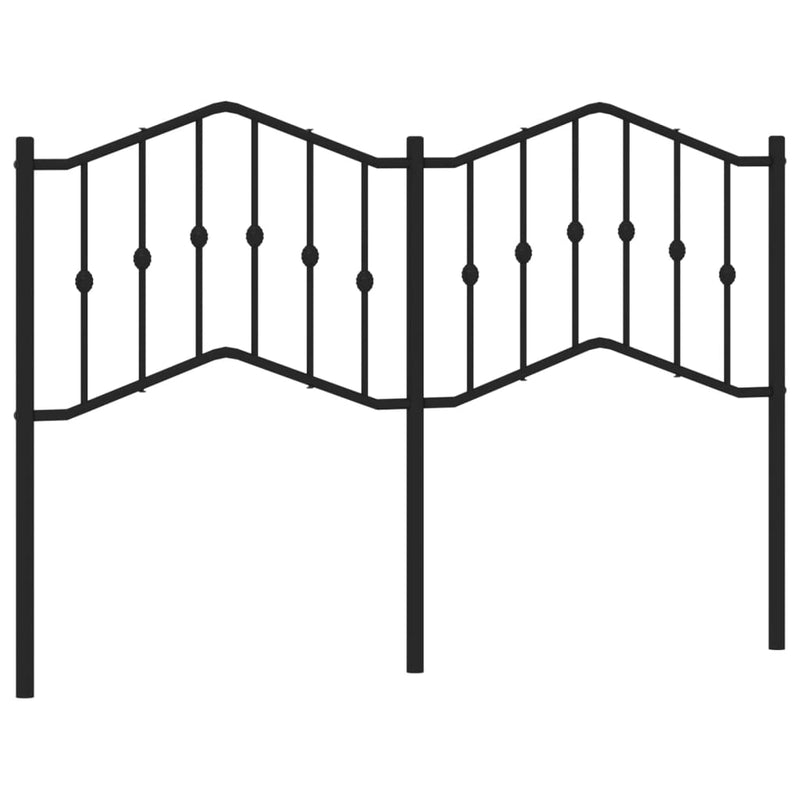 Hoofdbord 140 cm metaal zwart