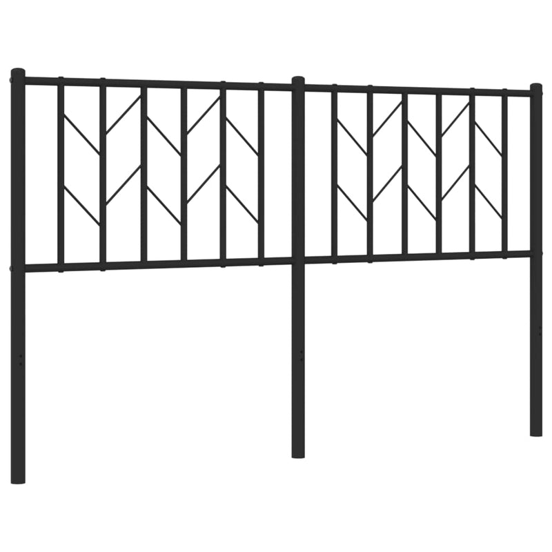 Hoofdbord 140 cm metaal zwart