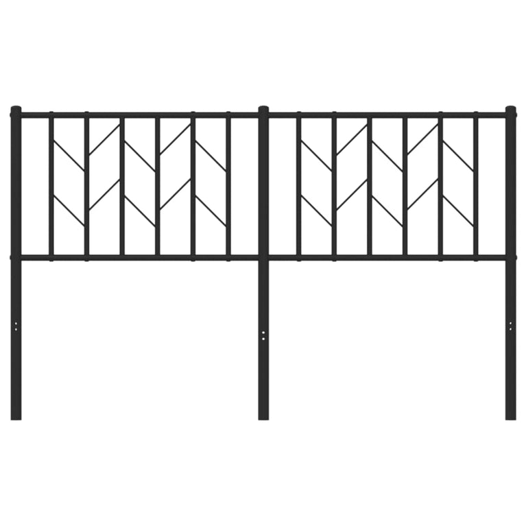 Hoofdbord 140 cm metaal zwart